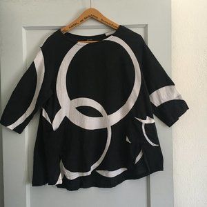 Yasuko Blouse in Black and White